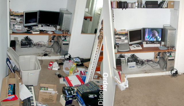 I spent a weekend trying to clean my room.  I think I'll have to try to live in a controlled mess. BTW, my monitor sure takes up a lot of space.
