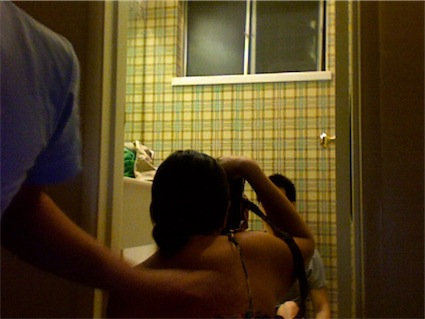Charm taking pic of Petow